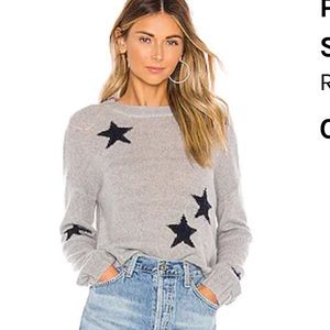 rails perci sweater in light grey w/ stars